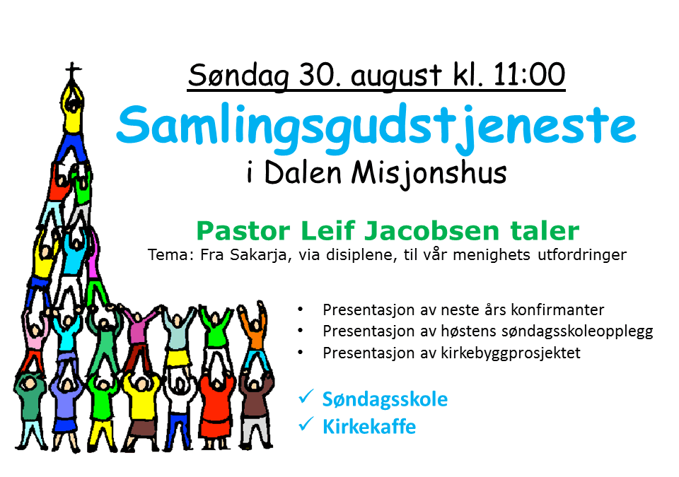 Velkommen til samlingsgudstjeneste!