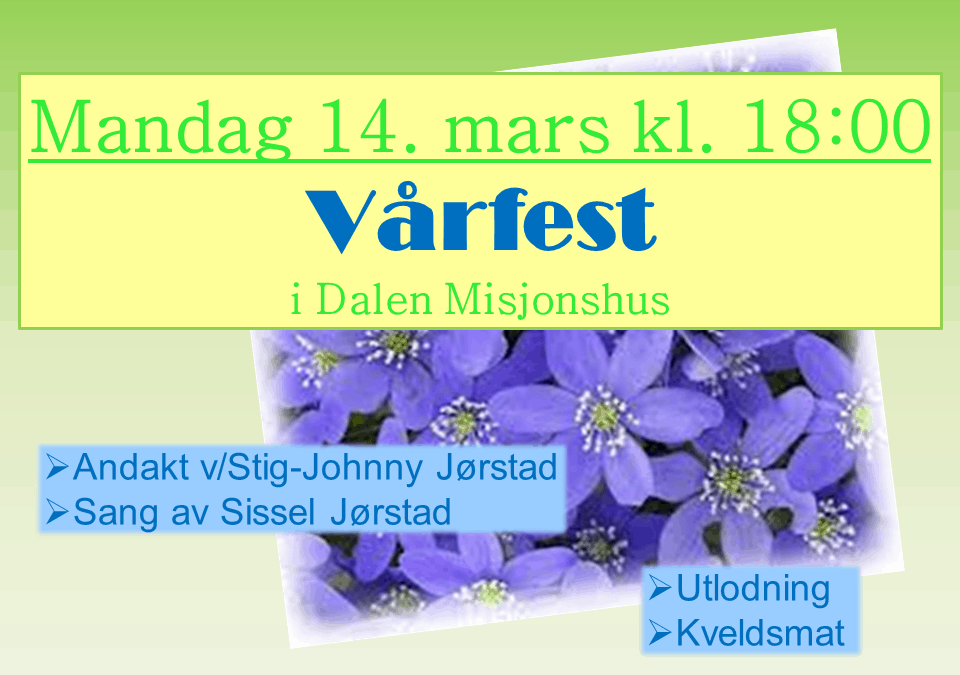 Velkommen til vårfest!