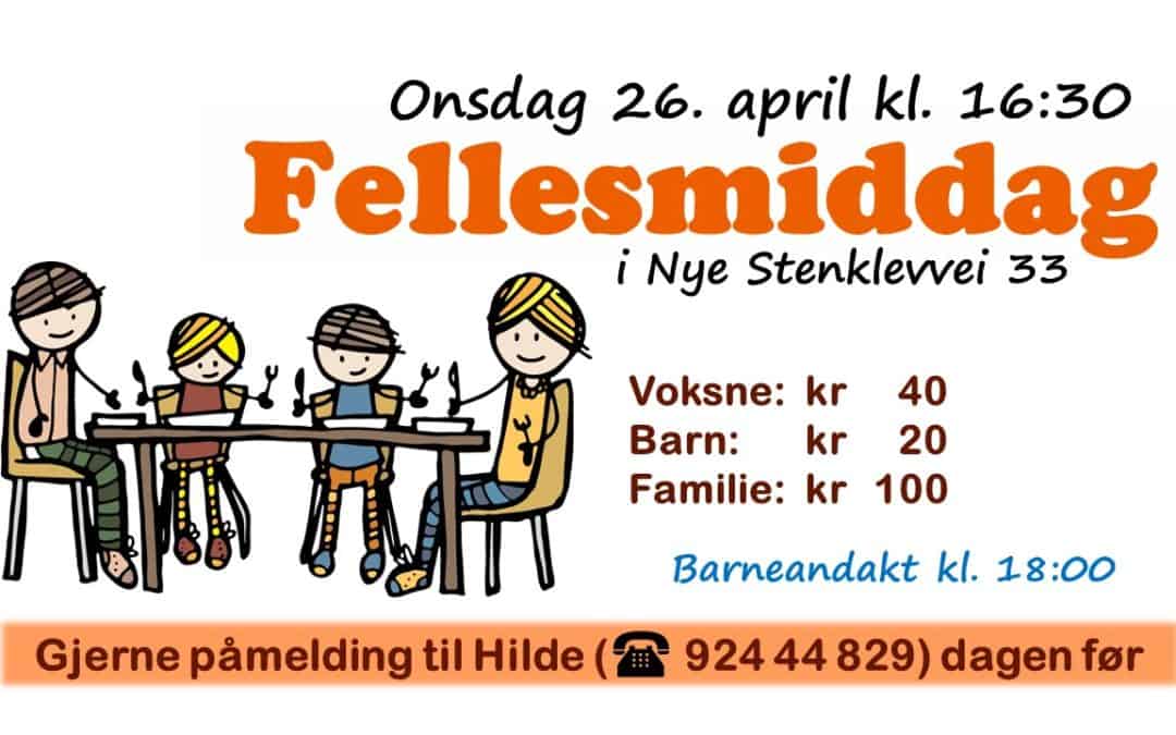 Velkommen til fellesmiddag!