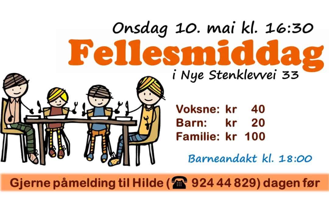 Velkommen til fellesmiddag!