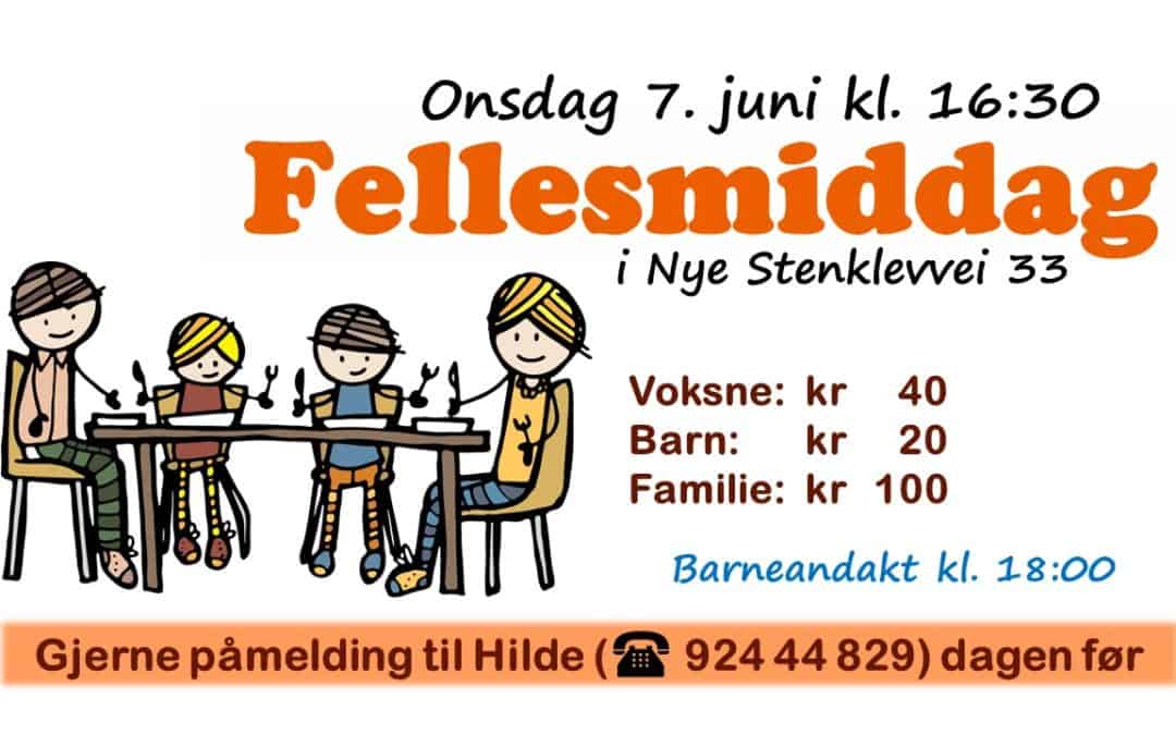 Velkommen til fellesmiddag!