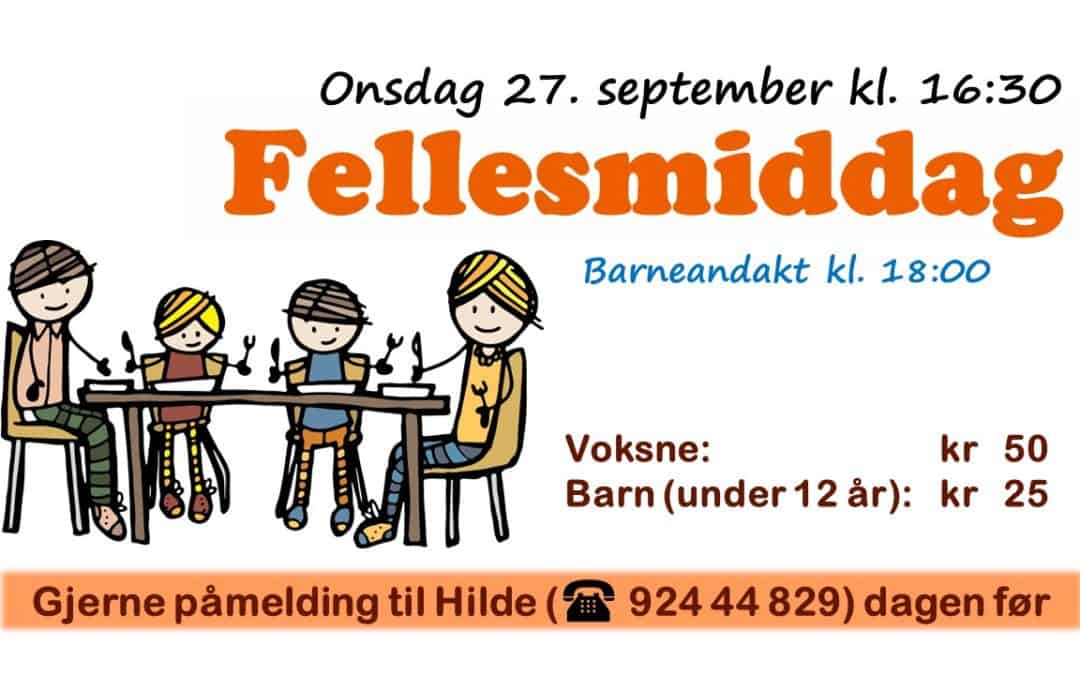 Velkommen til fellesmiddag!