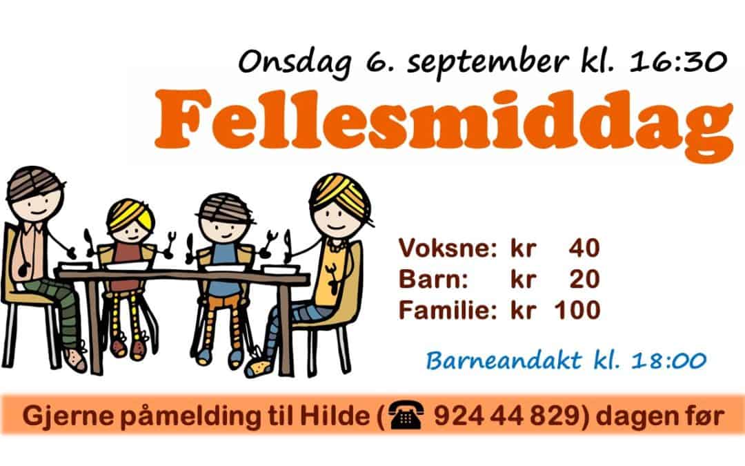 Velkommen til fellesmiddag!