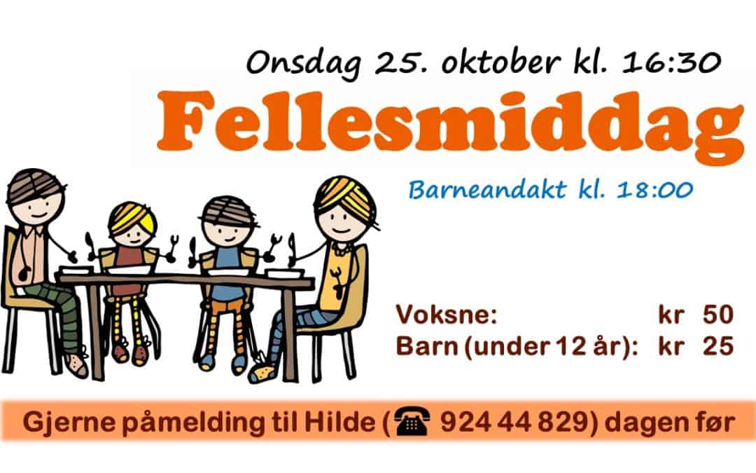 Velkommen til fellesmiddag!