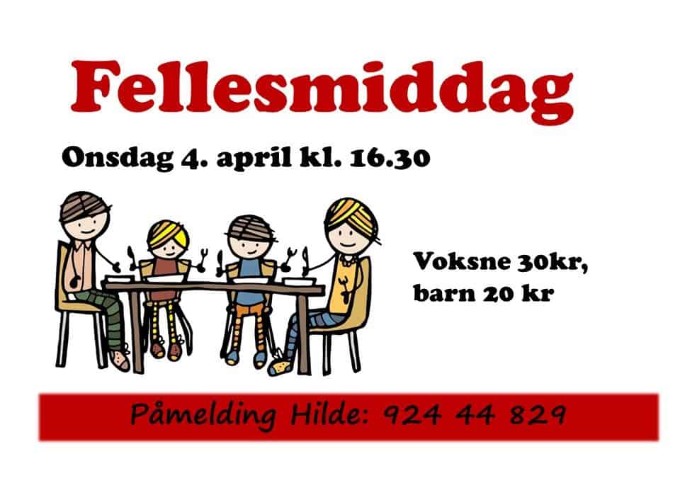 Velkommen til fellesmiddag