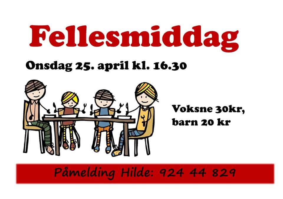 Velkommen til fellesmiddag