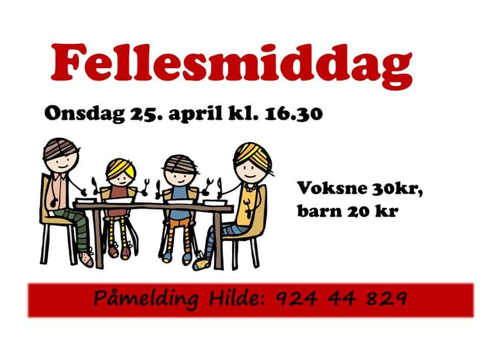 Velkommen til fellesmiddag