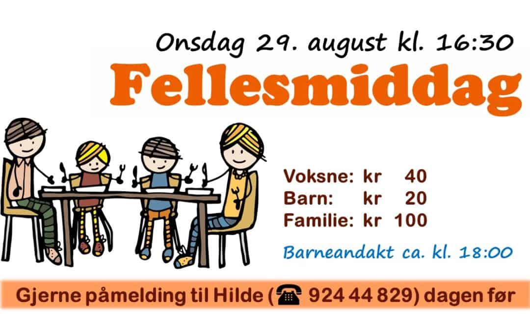 Velkommen til fellesmiddag!