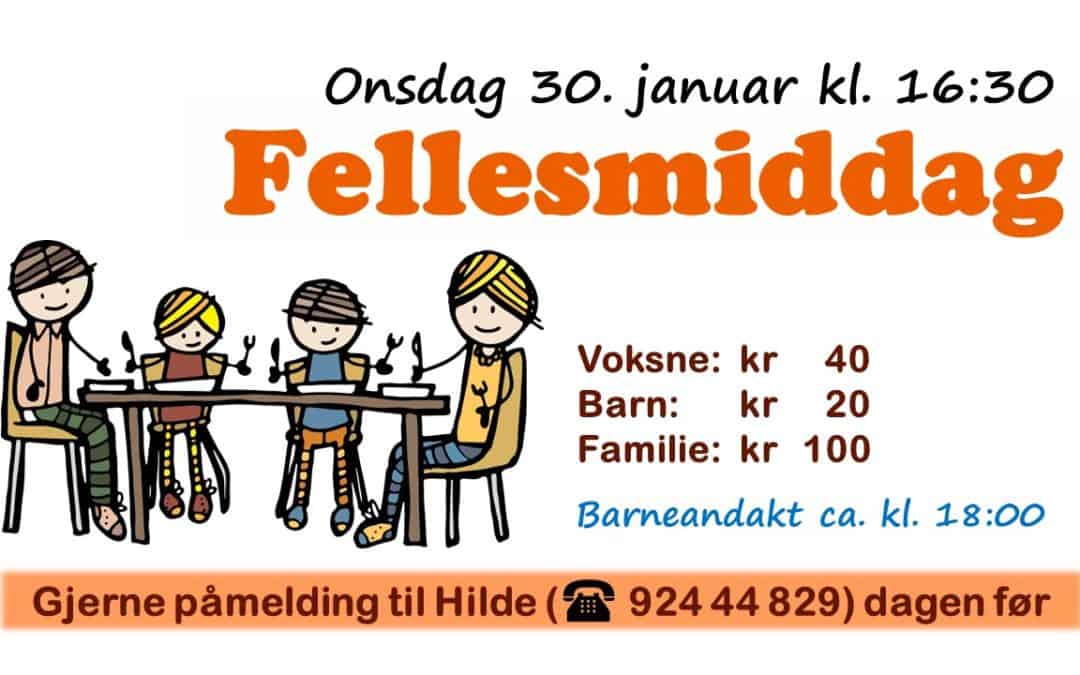 Velkommen til fellesmiddag!