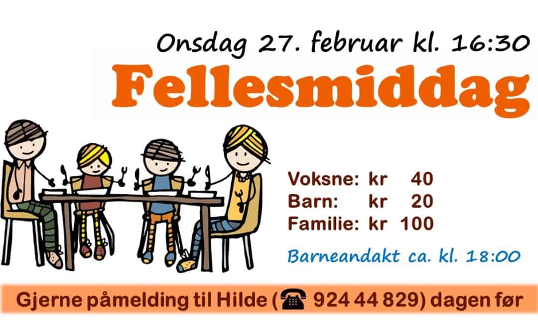 Velkommen til fellesmiddag!