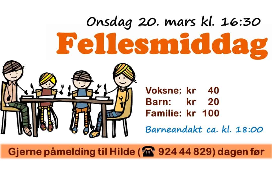 Velkommen til fellesmiddag!