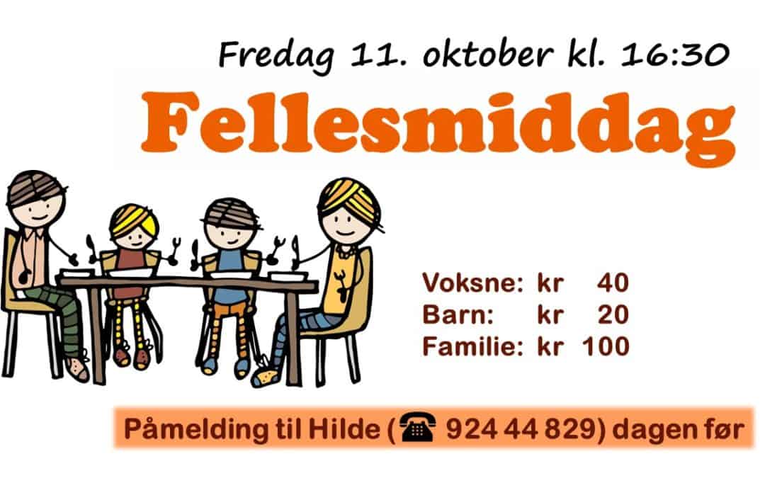 Velkommen til fellesmiddag!