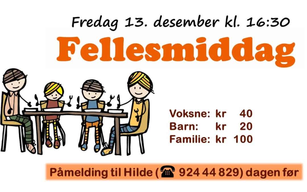 Velkommen til fellesmiddag!