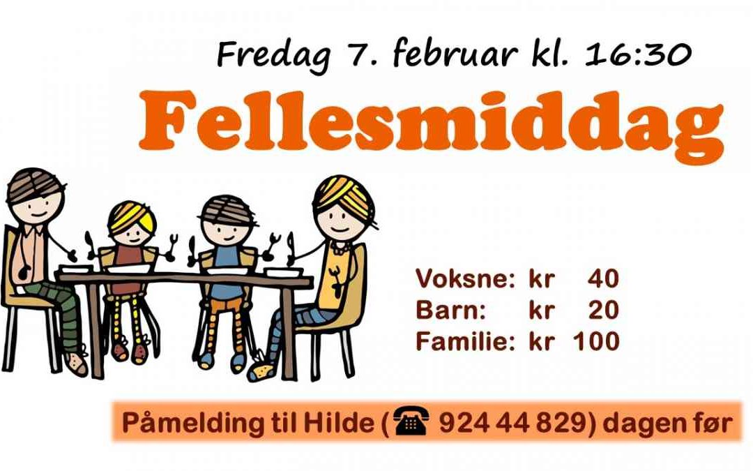 Velkommen til fellesmiddag!